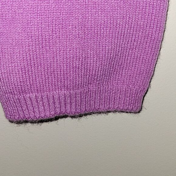 Talbots Pure Cashmere Crewneck Pullover Sweater Small NWT Purple - Picture 5 of 8